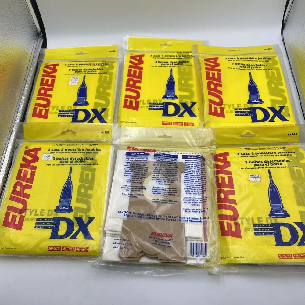 Eureka Vacuum bags Style DX 6‎ Pack Lot Containing 3 Bags Each